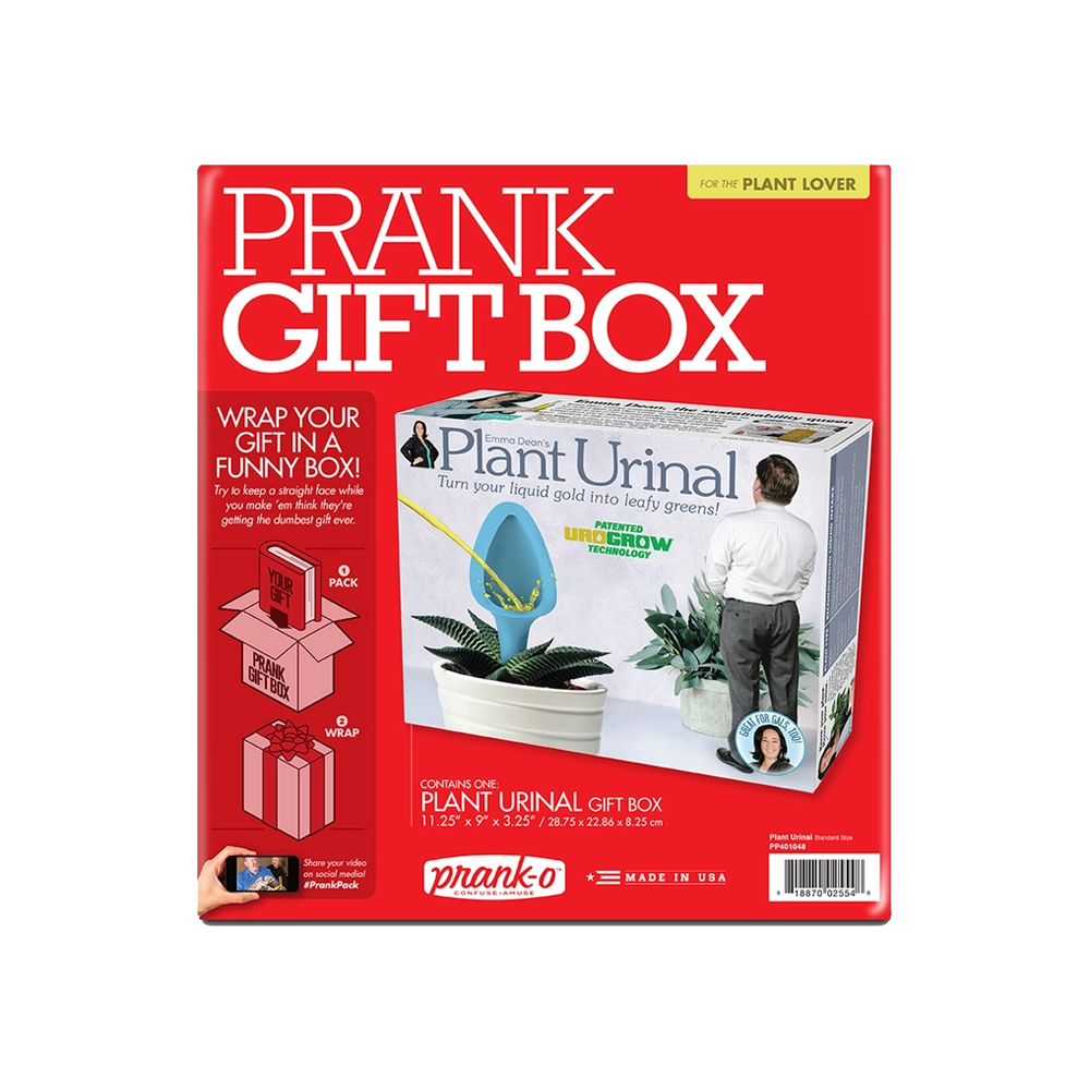 Plant Urinal Prank Pack Gag Small 8X6X2 Gift Box Fake Fathers Day Grad Christmas 