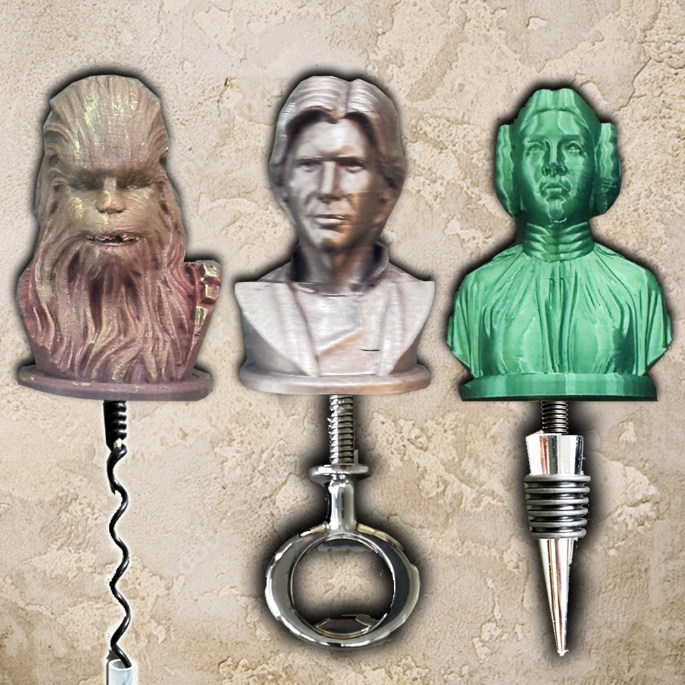 Star Wars Bar Set: Chewie, Han Solo and Leia